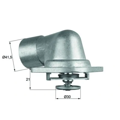 Image de MAHLE ORIGINAL TI 46 92D Thermostat d&#039;eau 92 avec joint d&#039;étanchéite OPEL: Vectra C CC, Calibra A, Berline, SAAB: 9 5 Break