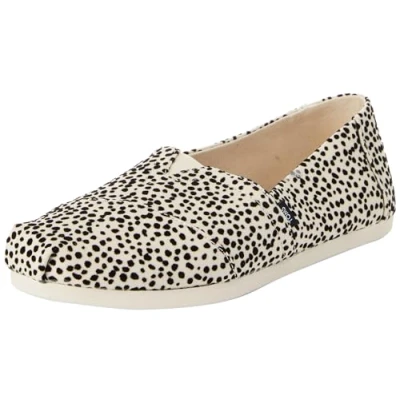 Image de TOMS Femme Alpargata Semelle de Mocassin, Mini guépard floqué Brouillard, 36.5 EU