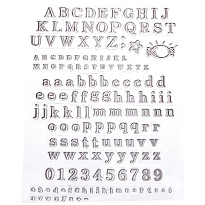 Image de Artemio Alphabet Candy Set de 160 Tampons, Autre, Transparent, 15,5 x 0,4 26 cm 10001163