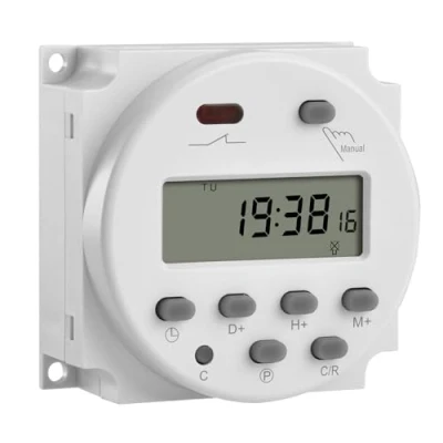Image de Heschen Interrupteur Commutateur Numérique à Cristaux Liquides programmable Relais CN101A DC 12V 16 Amp SPST