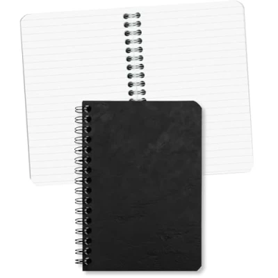 Image de Clairefontaine 785961C Collection Age Bag Un Carnet à Spirale Noir 9x14 cm 100 Pages Lignées Papier Blanc 90 g Couverture Carte Lustrée Grain Cuir