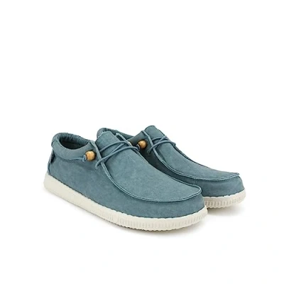 Image de WALK IN PITAS WP150 WALLABI Washed Mocassins pour Hommes Chaussures Bateau Pantoufles d’été Aqua 41
