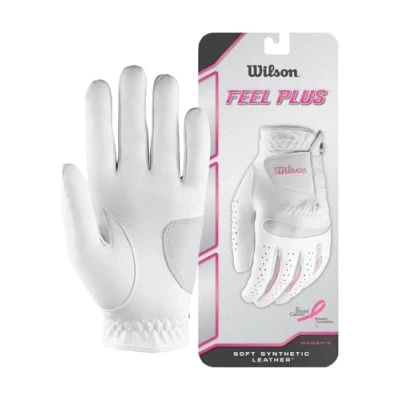 Image de Wilson WGJA00770M Gant de Golf, Taille M, Main Gauche, MLH, Feel Plus, Femme, Blanc, Medium