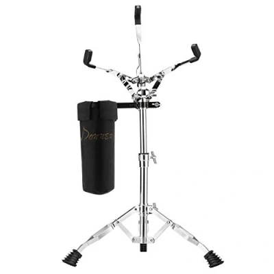 Image de Pied de caisse Donner Drum Stand claire réglable à double renfort avec support baguette, convient pour 10&#039;&#039; 14&#039;&#039; claire/pad batterie