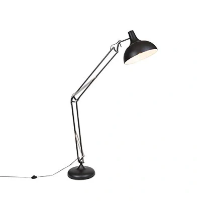 Image de Qazqa hobby fl Lampadaire 1 lumière H 1850 mm Noir Rétro éclairage intérieur Salon I Chambre