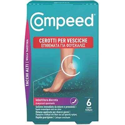 Image de COMPEED Pansements pour ampoules. Longue durée de vie et résistant à l&#039;eau Idéal les talons hauts, 6 patchs. Pack 100% plastic free
