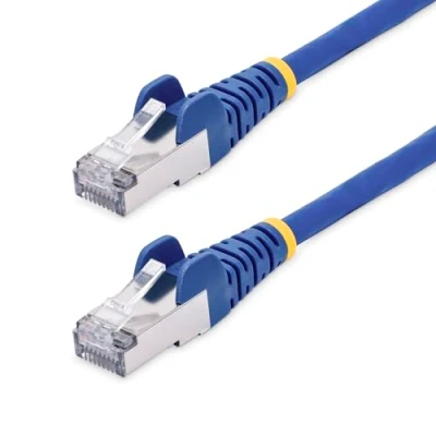 Image de StarTech.com Câble Ethernet CAT8 Bleu de 1m, RJ45 Snagless, 25G/40G, 2000MHz, 100W PoE++, S/FTP, Fil Cuivre Pur 26AWG, LSZH, Cordon Raccordement Réseau Blindé avec Serre Câble, Testé par Fluke Channel Neuf