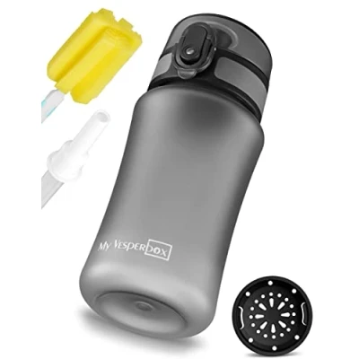Image de My Vesperbox Minny gourde pour enfant étanche avec paille ou tamis 350ml, 500ml en tritan léger sans BPA maternelle, école