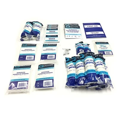 Image de QUALICARE PREMIERS SECOURS CONFORME 1 10 PERSONNES PETIT TRAVAIL ESSENTIEL TROUSSE DE PREMIER RECHARGE
