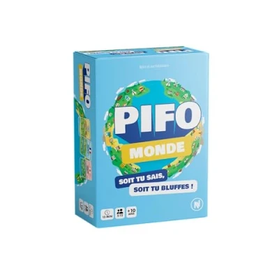 Image de PIFO Monde Jeu De Bluff Autour des Pays du Comparez 152 À Travers 6 Catégories Sois Tu Sais Bluffes en Famille Ou Entre Amis 2 à 12 Joueurs A Partir 10 Ans