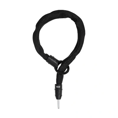 Image de ABUS Chaîne à encastrer pour Antivol de cadre IvyTex Adaptor Chain 8KS vélo avec gaine antisalissure et anti humidité épaisse 8 mm Noir, 100 cm