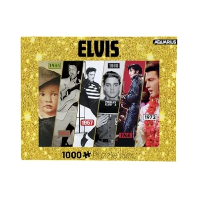 Image de AQUARIUS Elvis Timeline Puzzle (1000 Piece Jigsaw Puzzle) Glare Free Precision Fit Virtually No Dust Officially Licensed Collectibles 20x28 Inches