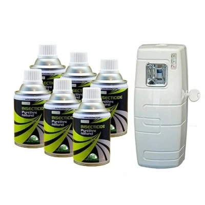 Image de Aérosols au Pyrèthre Naturel Pack de 6 x250ml Avec Diffuseur Automatique, Insecticide Anti Mouches, Moustiques, moucherons, insectes volants et rampants (8)