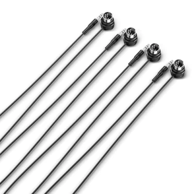Image de CME TRS MIDI Cable 4 Pack Straight Type A (3.5mm 1/8&quot;) to Angled 5 pin DIN, 3FT / 90CM Parfait pour les espaces compacts et le patching
