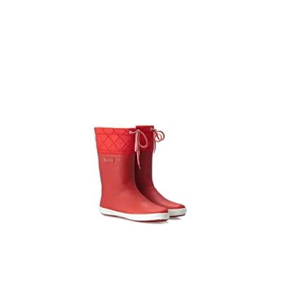 Image de Aigle Mixte enfant Giboulee Bottes de Neige, Rouge Red Blanc, 19 EU