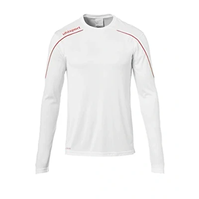 Image de uhlsport Stream 22 Langarm Maillot Enfant, Blanc/Rouge, 116 cm