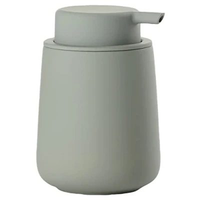 Image de Zone Denmark Distributeur de Savon Nova One 0,25 L 8 x 11,5 cm Salle Bain Design Danois ÉLéGant en Céramique Surface Douce, DéTails Acier Vert Matcha