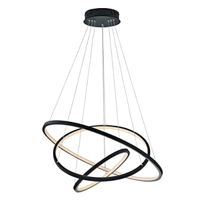 Image de Trio Lighting WiZ Aaron suspension LED smart, anthracite