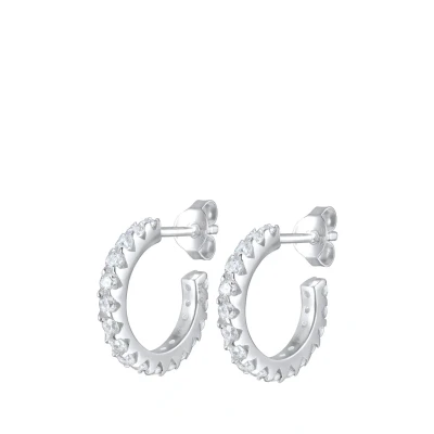Image de Elli Creole GEO Zirkonia Kristalle Funkelnd Boucles d&#039;oreilles, Femme, Taille: One Size, Silber