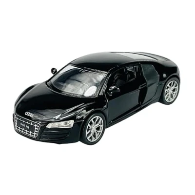Image de Welly 2006 A U D I R8 Coupe V10 Noir 1/34 1/39 Métal Modèle Voiture Die Cast Neuf