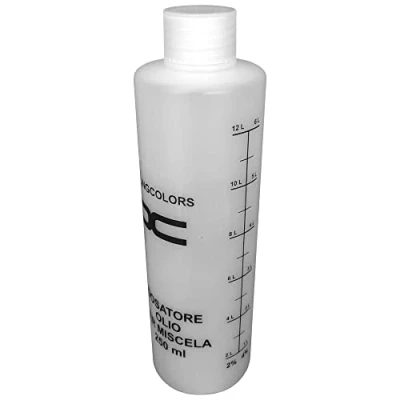 Image de cyclingcolors Doseur Huile 250ml graduation 2% 2.5% 3% 4% 5% 6% Universel Bouchon Essence Moteur 2 Temps Bidon Mélange Carburant pour Scooter Moto Mob Tondeuse Tronçonneuse Débroussailleuse