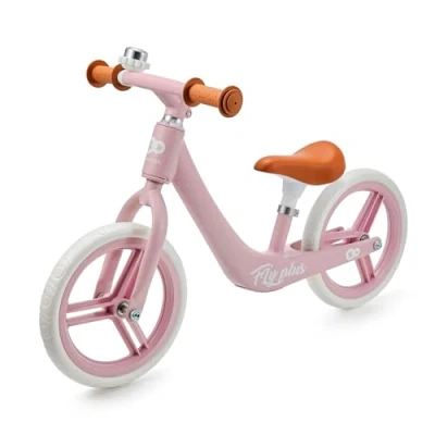 Image de Kinderkraft FLY PLUS 2 Draisienne en Métal, Vélo sans Pédales, Bébé, Siège Réglable, Poids léger, Deux Roues, Évolutif, Style Rétro, Avec cloche, de ans à 5, 35kg, Rosa