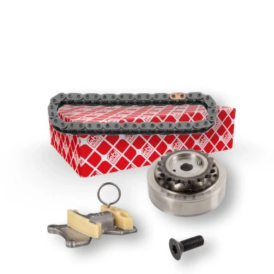 Image de FEBI BILSTEIN 173663 Jeu de distribution à chaînes Simplex, Chaîne fermée AUDI: A4 B7 Berline, A3 3/5 portes, A6 C6 Avant, VOLKSWAGEN: GOLF 5, 6