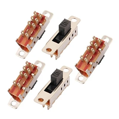 Image de sourcing map 3 Positions 8P DPDT montage sur panneau micro interrupteur glissière bascule 5Pcs