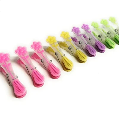 Image de Kerafactum Lot de 10 pinces à linge souples avec poignée douce Pour suspendre des chaussettes plage panier Style rétro