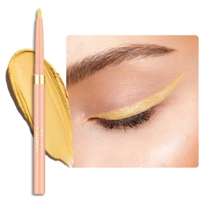 Image de OULAC Crayon Yeux Waterproof, Eye Liner Jaune Mat avec Couleur Intense, Eyeliner Anti salissures Texture Lisse et Crémeuse, Tenue 12h+, Vegan (12) Lemon Cake