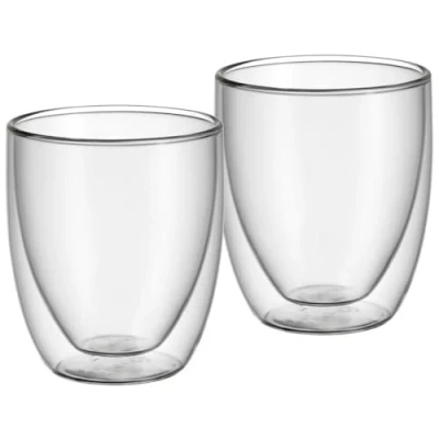 Image de WMF Kult Lot de 6 Verres à cappuccino double paroi 250 ml Effet flottant thermiques résistants la chaleur Verre café