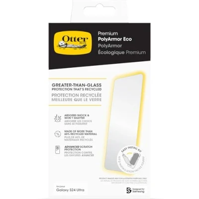 Image de OtterBox PolyArmor Premium Eco Screen Protector pour Galaxy S24 Ultra, Clear Neuf