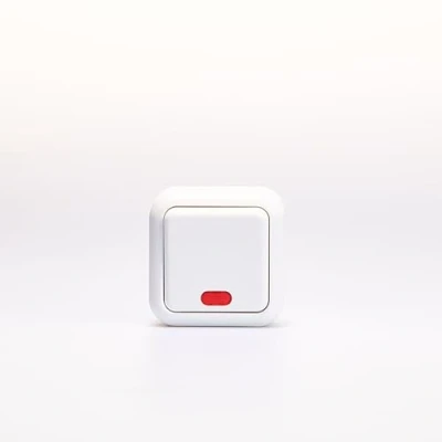 Image de Interrupteur en saillie avec voyant lumineux Parure de fonctionnement s&#039;allume lorsque l&#039;interrupteur est sur ON 1 voie AP 250V/ 10A pour l&#039;intérieur, blanc