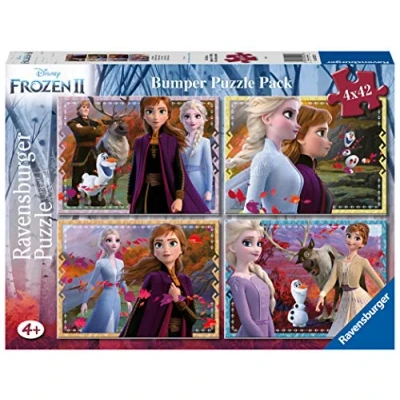 Image de Ravensburger Reine des Neiges 2 Puzzle 4x42 Bumper Pack, 05023