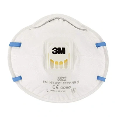 Image de 3M 8822 Lot de 3 Masques respiratoires filtrant coque avec soupape contre particules irritantes