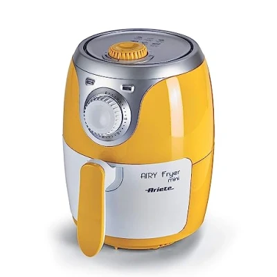 Image de Ariete 4615 Airy Fryer Mini, Friteuse à air sans huile, 400 gr de frites, 1000 W, 2 litres, plastique, jaune