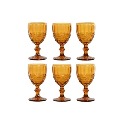 Image de Verres HOME ESPRIT Lot de 6 Verre ambré 240 ml Multicolore