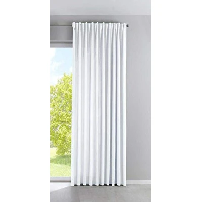 Image de Gardinenbox 100002651 Rideaux Extra Larges Laisse Passer la lumière Mat, Polyester, Blanc., HxB 254x300 cm