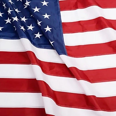 Image de ANLEY EverStrong Series Drapeau américain 0,9 x 1,5 m Nylon résistant Étoiles brodées et rayures cousues 4 rangées de coutures Drapeaux USA avec œillets en laiton