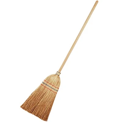 Image de Theo Klein 6642 Balai paille de riz I pour enfants avec manche en bois solide et poils robustes Dimensions : 19 cm x 5 74 Jouet à partir trois ans