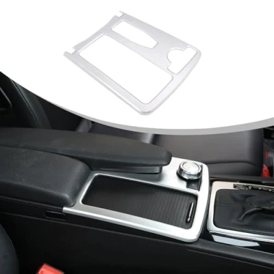 Image de Support pour Console Centrale en ABS Classe C W204 2008 2013 Argenté Mat