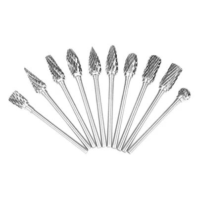 Image de 10Pcs Fraises Carbure 2.35mm Rotative à Queue Fraise en de Toupie pour Travail du Bois Sculpté Gravure