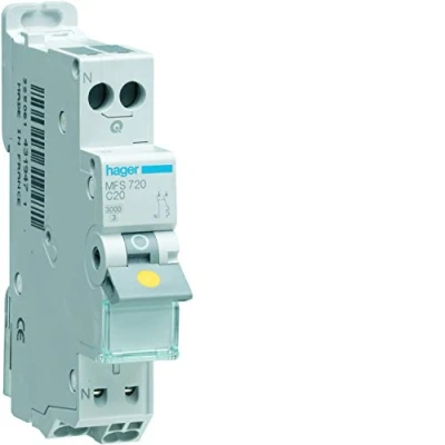 Image de disjoncteur 16a 3ka courbe c phase neutre hager sans vis