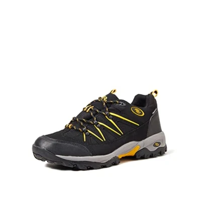 Image de Brütting Mount Hunter Low, Chaussures de Randonnée Hautes Homme, Noir (Noir/Jaune), 41 EU