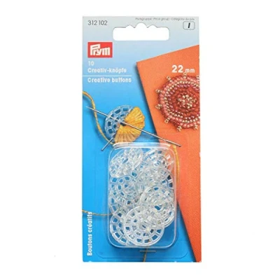 Image de Prym Créatif Boutons, Plastique, Transparent, Un Taille, Set de 10 Pièces