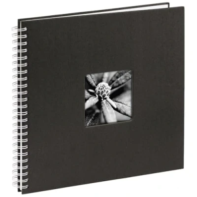 Image de Hama Album Photo &quot;Fine Art&quot; (format 36 x 32 cm, 50 pages blanches, à spirale) Noir