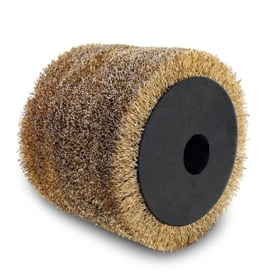 Image de Scheppach Brosse métallique Pour surfaceuse MRS1300 de rechange Largeur 100mm Ø120mm différentes surfaces &amp; matériaux comme le bois, la pierre métal Ponçage et dénudage