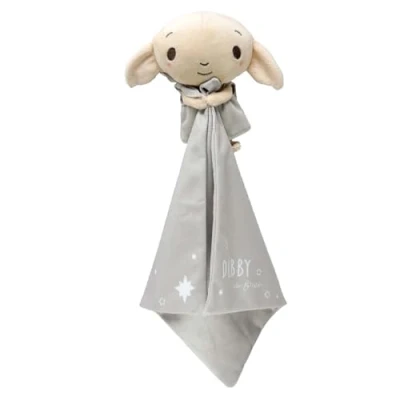Image de Rainbow Designs Harry Potter Dobby Couverture confortable pour nouveau nés Couette douce et veloutée grise avec détails en peluche Compagnon câlin bébés dès la naissance