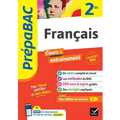 Image de Prépabac Français 2de: cours, méthodes &amp; entraînement (programme de Seconde)