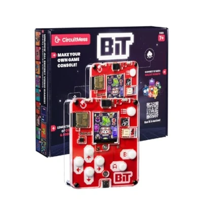 Image de Cefa Toys BIT, Console de Jeux à Monter, Jouet éducatif, Construction d&#039;une Console, apporte des Connaissances en robotique, stimule la résolution problèmes et logique, partir 7 Ans